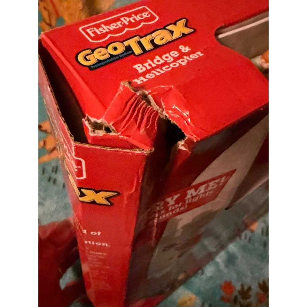 Fisher Price GeoTrax Bridge & Helicopter Toys R Us Exclusive Red Rescue Set